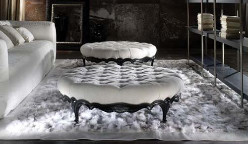 Classic ottoman - CONCORDE - ASCENSION LATORRE - fabric / indoor