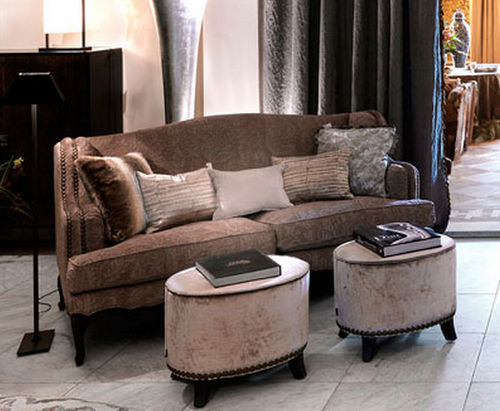 Traditional sofa - VENDÔME - ASCENSION LATORRE - fabric / gray / 4-seater