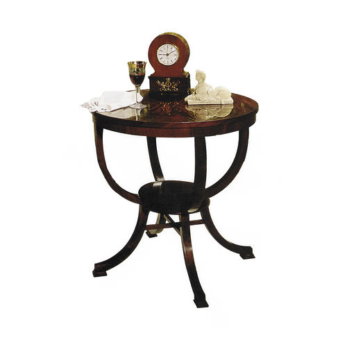 Traditional side table - PORTILLO - ACANTO - wood veneer / mahogany / wooden base