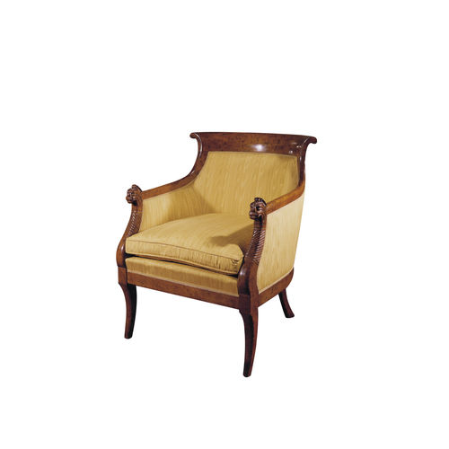 Traditional armchair - CERLER - ACANTO - fabric / beech / handmade