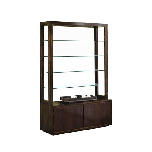 Free-standing bookcase - KENYA - ACANTO - contemporary / walnut / wood veneer