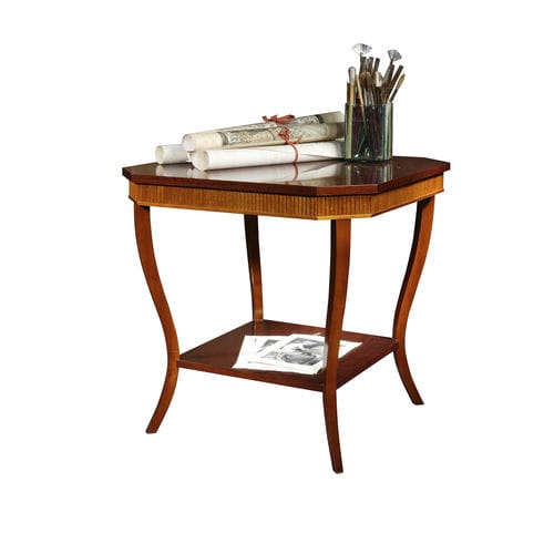 Traditional side table - ALMANSA - ACANTO - wood veneer / mahogany / wooden base