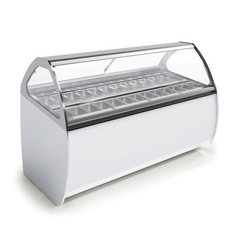 Counter refrigerated display case - ECLIPSE - CIAM S.P.A. - for shop / stainless steel / with sliding door