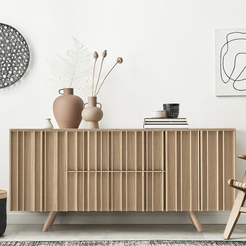 Contemporary sideboard - CREA - MEGAMOBILIARIO - wood / 4-legged / colorless