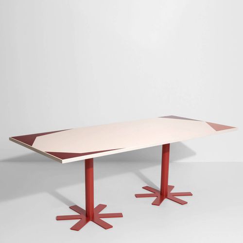 Contemporary table - Parrot - Petite Friture - wooden / metal base / rectangular