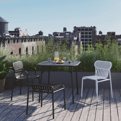 Contemporary garden chair - WEEK-END - Petite Friture - outdoor / indoor / aluminum