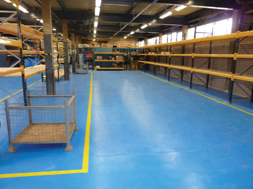 Liquid epoxy resin flooring - WATER BASED RAPID - Watco Industrial Flooring - waxed / waxed concrete look / high-resistance