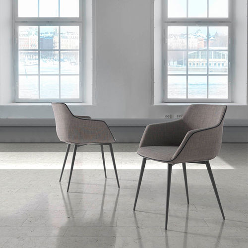 Contemporary chair - 4005 - Angel Cerdá - indoor / fabric / painted steel base