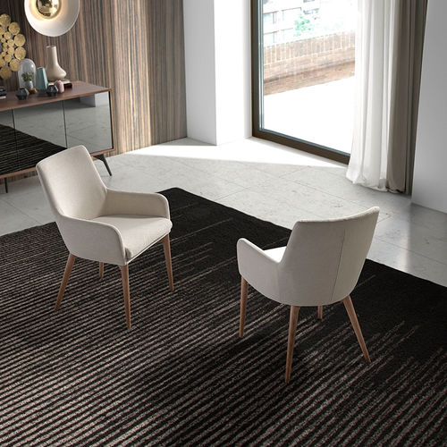 Contemporary chair - 4048 - Angel Cerdá - indoor / fabric / ash base