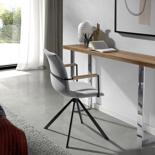 Contemporary chair - 4105 - Angel Cerdá - indoor / fabric / painted steel base