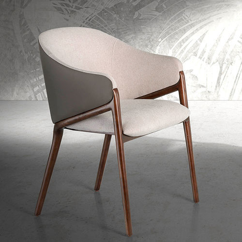 Design chair - 4090 - Angel Cerdá - indoor / canvas / lacquered wood base