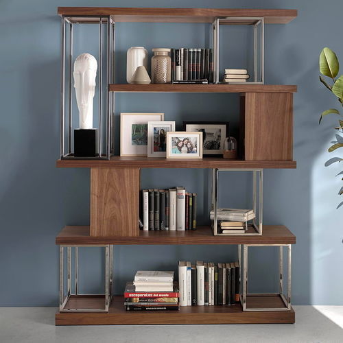 Free-standing bookcase - 3220 - Angel Cerdá - contemporary / for office / walnut