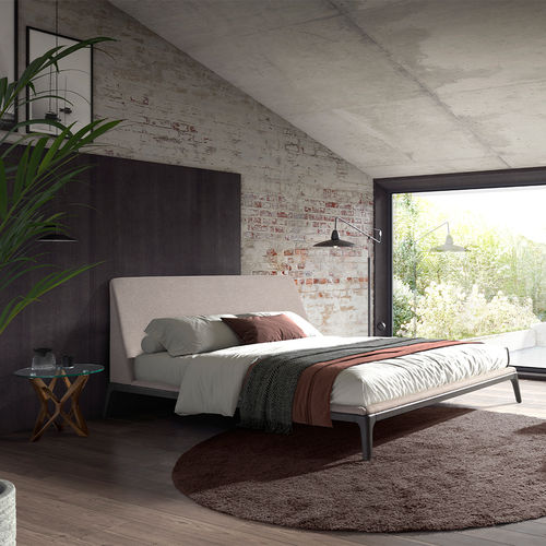 Double bed - 7155 - Angel Cerdá - contemporary / upholstered / with headboard