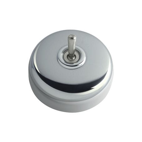 Light switch - RECORD - Llinàs BCN - toggle / surface-mount / chrome