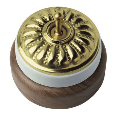 Light switch - RECORD - Llinàs BCN - toggle / surface-mount / brass