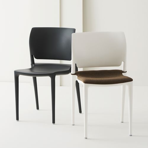 Contemporary chair - E-MOTION - SEGIS - indoor / synthetic leather / polypropylene