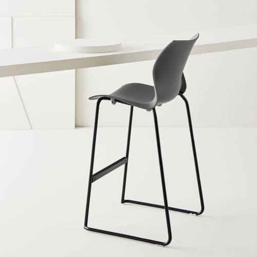 Contemporary bar chair - NAMI - SEGIS - indoor / polypropylene / steel base