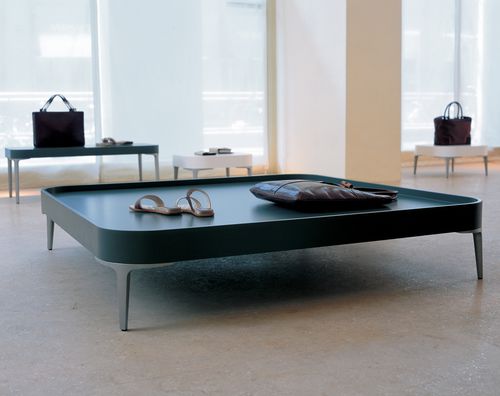 Contemporary coffee table - ALPHATABLES - SEGIS - polyurethane / thermoplastic / cast aluminum base