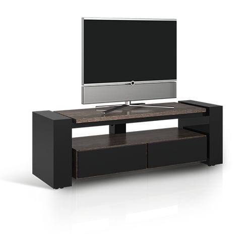 Contemporary TV cabinet - X-LINIE HALF OPEN - Handelsagentur Lars Schnepel UG - lowboard / with concealed casters / with drawers