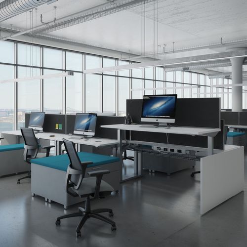 Workstation desk - ALOFT - AIS  - contemporary / laminate / with storage compartment