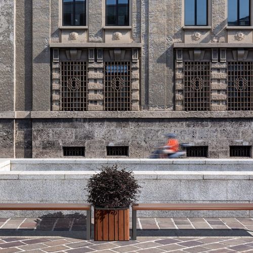 Ash planter - H24 - URBANTIME - metal / square / modular