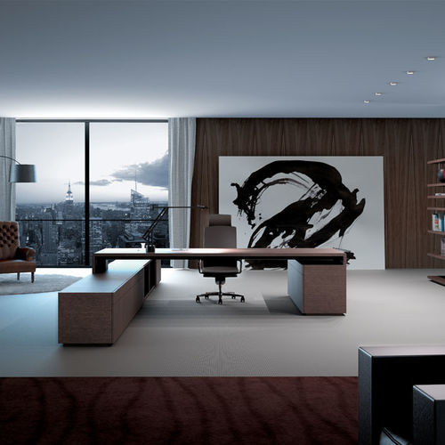 Executive desk - KATAMARAN - FAMO - free-standing / contemporary / wooden