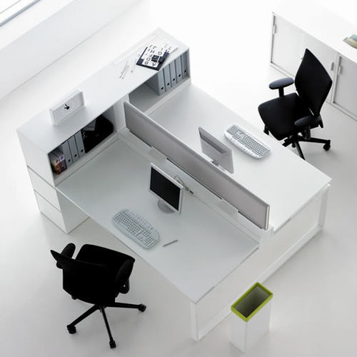 Workstation desk - PING PONG - FAMO - free-standing / 2-4 person / multiplace