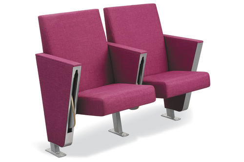 Molded plywood auditorium seat - J30 - Sedia Systems - fabric / tablet