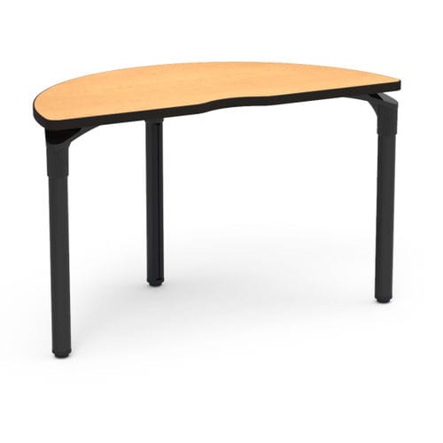 Contemporary table - PLATEAU SERIES HALF MOON - Virco - steel / aluminum / high-pressure laminate