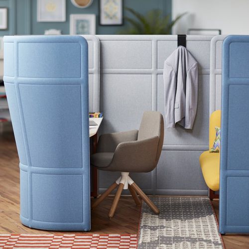 2 person privacy office space - OPENEST BOOTH - Haworth - fabric / by Patricia Urquiola
