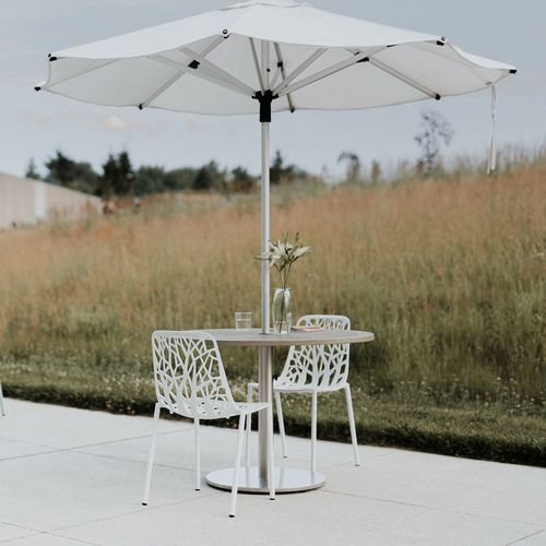 Square parasol - JANUS TITAN - Haworth - round / rectangular / mast-centered