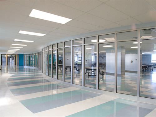 Vinyl flexible tile - SOLIDPOINT : CAMEO WHITE - Mannington Commercial - textured / indoor / floor