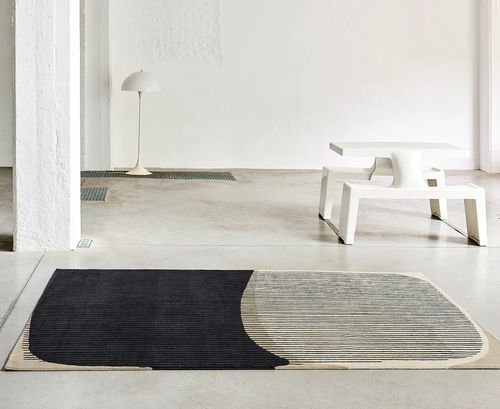 Contemporary rug - SNOOP  - SERGE LESAGE - striped / New Zealand wool / rectangular