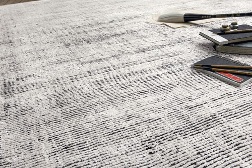 Contemporary rug - SUTTON  - SERGE LESAGE - striped / plain / wool