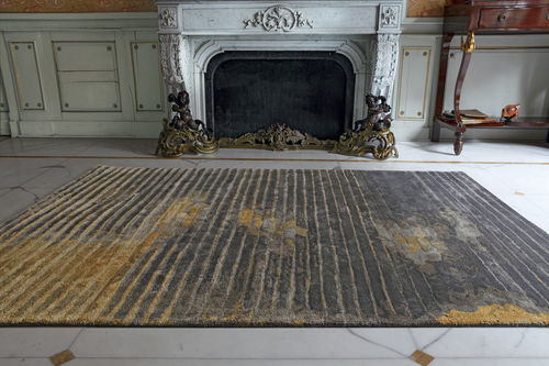 Contemporary rug - HOLLO - SERGE LESAGE - striped / viscose / rectangular