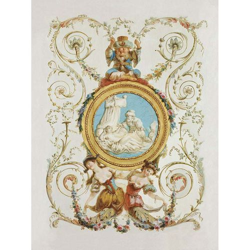 Contemporary wallpaper - GENIUS N°5/6 - Papiers de Paris - patterned / golden / beige