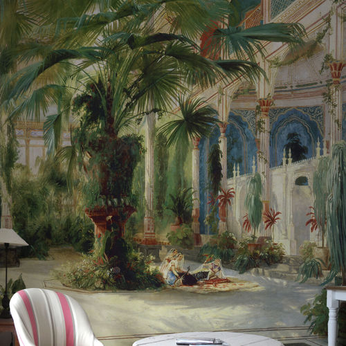 Traditional wallpaper - PALM GROVE (2) - Papiers de Paris - nature pattern / scenic / wallpaper look