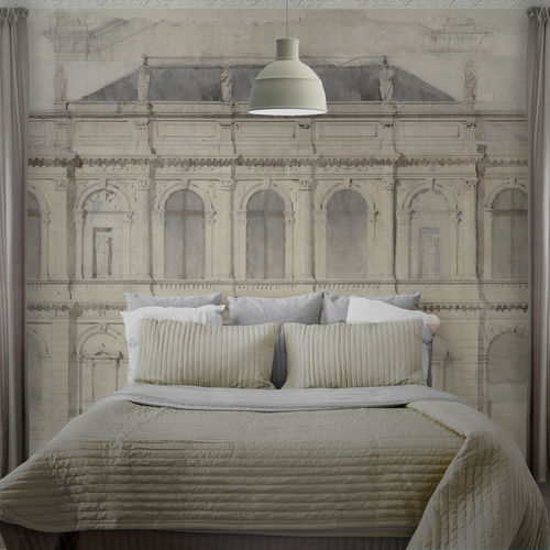 Traditional wallpaper - THEATER - Papiers de Paris - scenic / concrete look / sand