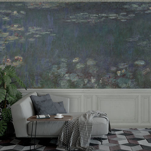 Contemporary wallpaper - NYMPHEAS - Papiers de Paris - scenic / wallpaper look / blue