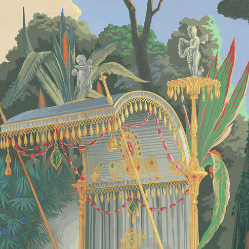 Traditional wallpaper - DESFOSSÉ PANEL - Papiers de Paris - scenic / wallpaper look / multi-color