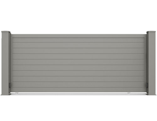 Swing gate - ISSAC - La Toulousaine - sliding / aluminum / louvered
