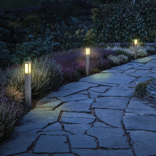 Garden bollard light - SAM - Inverlight Srl - contemporary / stainless steel / opal