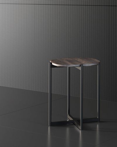 Contemporary bench - NOCE SAVOIA - Fiora - metal / wooden / without backrest
