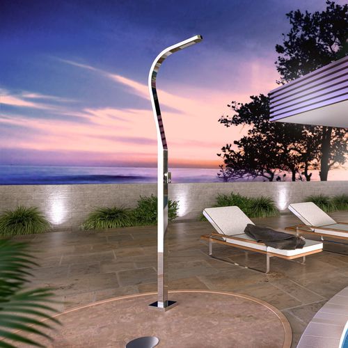 Pool outdoor shower - EIDOTHEA M - 22 - Inoxstyle - multi-function / stainless steel / home