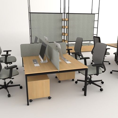 Workstation desk - TURKU™ - ATEPAA / PENT. - contemporary / wooden / metal
