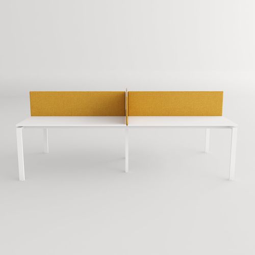 Workstation desk - KEMI™ - ATEPAA / PENT. - contemporary / lacquered wood / with integrated partition