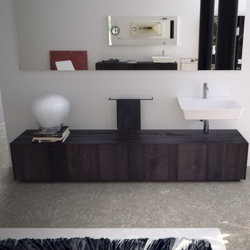 Double washbasin cabinet - GESTALT NEUTRA - SIGN - wall-hung / wooden / contemporary