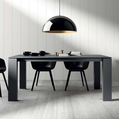 Contemporary dining table - T01 - VIVE - MUEBLES VERGE S.L. - wooden / ceramic / lacquered glass