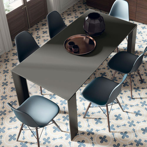 Contemporary dining table - T10 - VIVE - MUEBLES VERGE S.L. - wooden / ceramic / lacquered glass