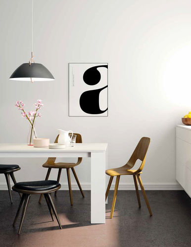 Contemporary dining table - M03 - VIVE - MUEBLES VERGE S.L. - wooden / ceramic / lacquered glass